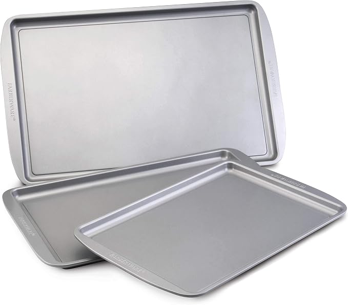 Farberware Nonstick Baking Sheet Set, 3-Piece Cookie Sheets