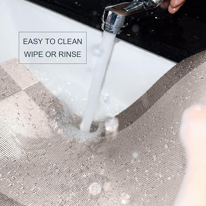 Placemats, Place Mats for Kitchen Dining Table, Heat-Resistant Anti-Skid Stain Washable PVC Table Mats, Easy to Cleaning Woven Vinyl Dinner Mats (Silver, 6 Pack)