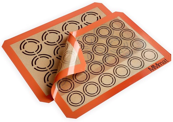 Best German Silicone Baking Mat, 2 Half Sheets Cookie Baking Mats | Non Slip Silicone Baking Sheet, Non Stick Reusable, BPA Free, PFOA Free, Non-toxic, Dishwasher Safe