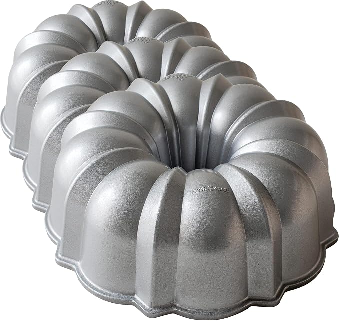 Nordic Ware Original Bundt, 12-Cup, Silver (Pack of 3)