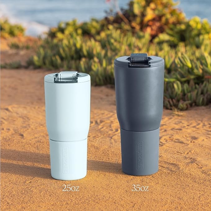 BrüMate Nav 35oz 100% Leak Proof Insulated Travel Tumbler with Magnetic BevLock™ Lid - Double Wall Cup-Holder Friendly Stainless Steel Mug (Nightfall Blue)