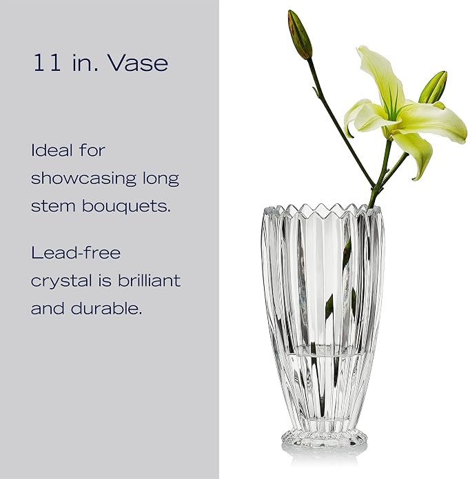 Mikasa Estate Crystal Vase, 11 Inch