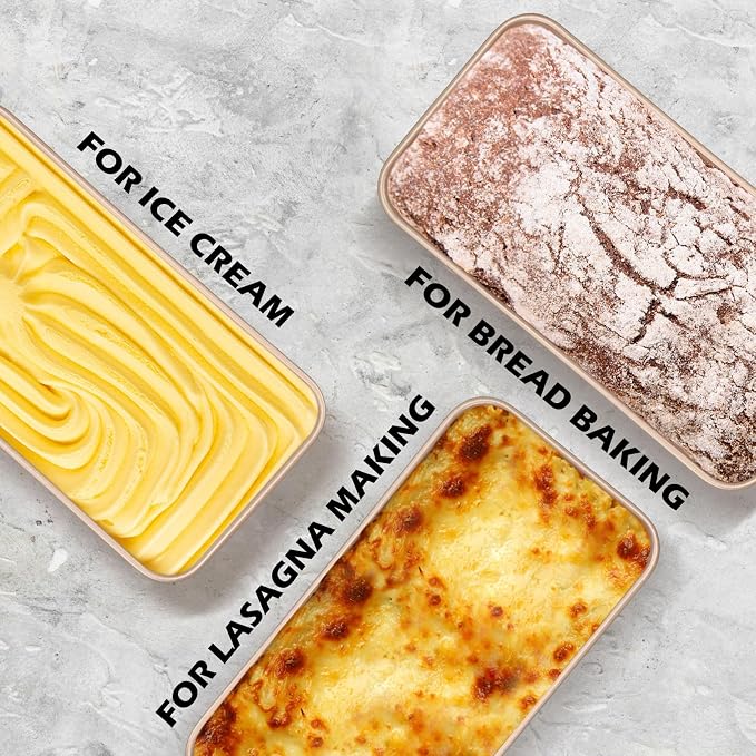 Leonyo 8 Pack Non-Stick 9x5IN Stainless Steel Bread Loaf Pan, Rose Gold | Metal Sandwich Bread Loaf Pans, Bread Pan Tins for Homemade Meatloaf Cakes Brownies Lasagnas, Dishwasher Oven Safe