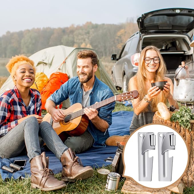 40 Pack P-38 Can Opener Manual Stainless Steel Camping Can Opener Portable Kits Cans Tool for Travel Camping