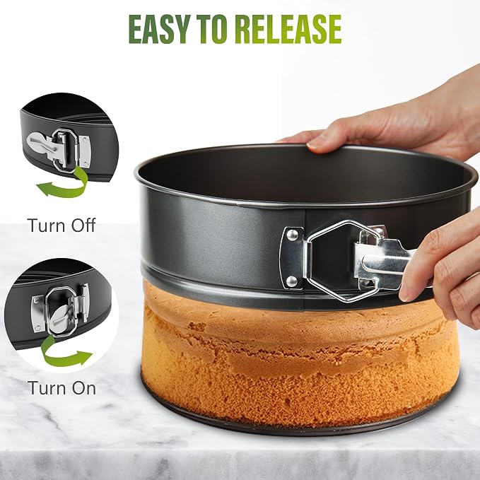 Vakoo 7 Inch Springform Pan - Nonstick, Leakproof Mini Cheesecake Pan for Baking, Easy Release, No Parchment Paper Needed