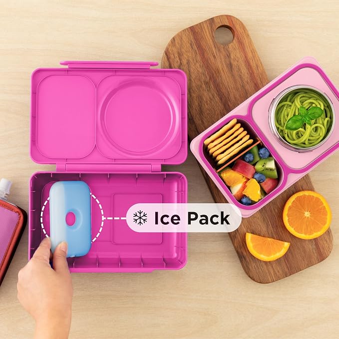 Omie OmieBox UP Kids Insulated Bento Box, Pop Pink