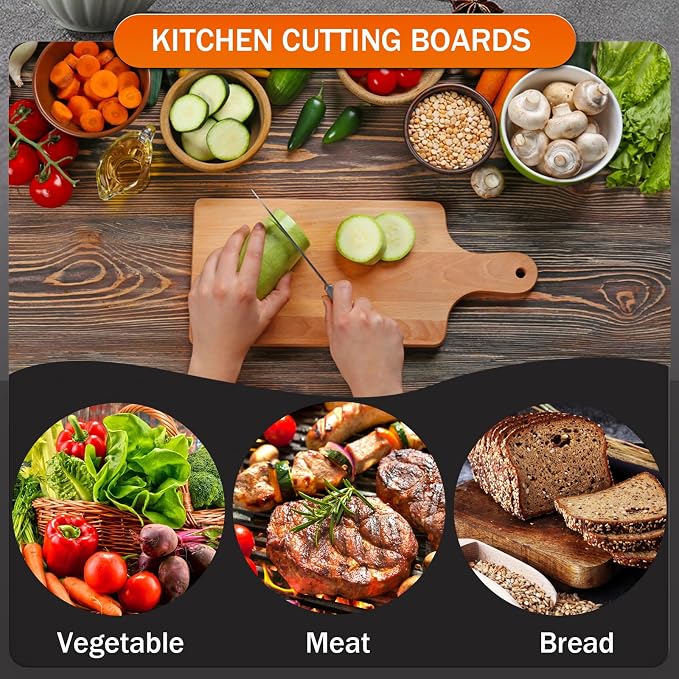 AWIZOM 6 Pcs Small Bamboo Cutting Board Bulk 11x5 Inch Personalized Wood Chopping Board Customized Laser Engraving Charcuterie Boards for Wedding Mother's Day Housewarming Present,0.39" Thick