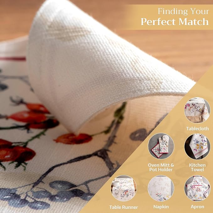 Maison d' Hermine Placemats Set of 4 Reusable 100% Cotton (13"x19") | Cloth Place Mats Washable Table Mats for Kitchen Dining Party Wedding Hotel Home Thanksgiving Christmas - Equinoxe - Beige