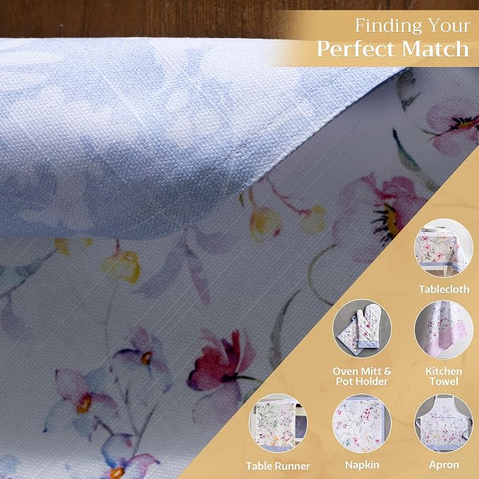 Maison d' Hermine Placemats Set of 4 Reusable 100% Cotton (13"x19") | Cloth Place Mats Washable Table Mats for Kitchen Dining Party Wedding Hotel Home Restaurant Spring Summer - Summer Floral