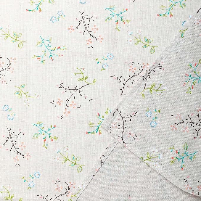Pastoral Square Tablecloth - 52 x 52 Inch Table Cloth - Washable Table Cover with Dust-Proof Wrinkle Resistant for Restaurant, Picnic, Bistro, Indoor and Outdoor Dining, Gardenia