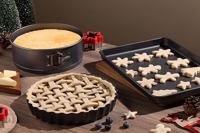 Zyliss Springform Cake Pan - Easy-Release Design for Cheesecakes, Tortes & Layered Desserts - ILAG Nonstick Coating for Quick Clean Removal - 8 Inch