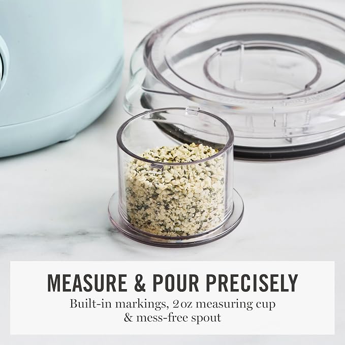 Martha Stewart 50oz Countertop Blender, 3 Speeds, 5 Presets, Sky Blue | BPA-Free Pitcher, Smoothies, Margaritas, Milkshakes & Ice Crushing, Stainless Steel Blades, Auto-Clean, Dishwasher-Safe Parts