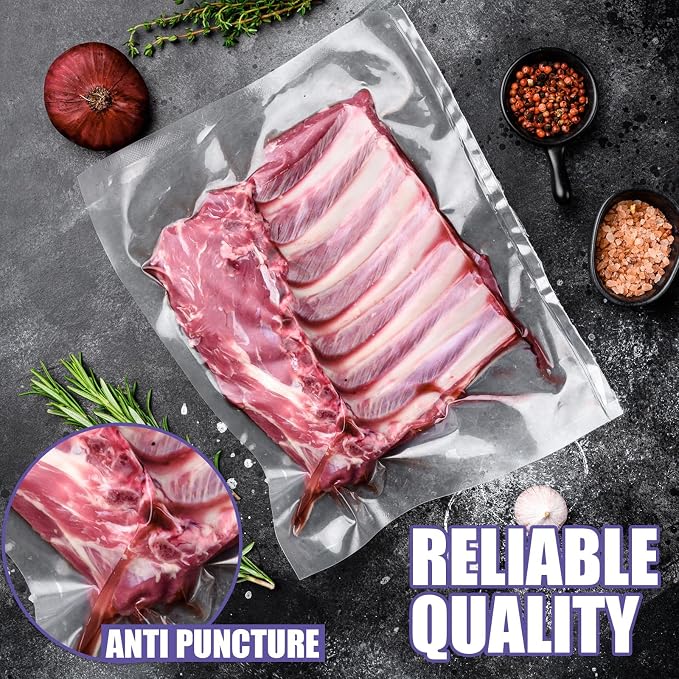 CAREGY Vacuum Sealer Bags 400 Pint 6" x 10" | with BPA Free for Food Storage Meal Prep or Sous Vide