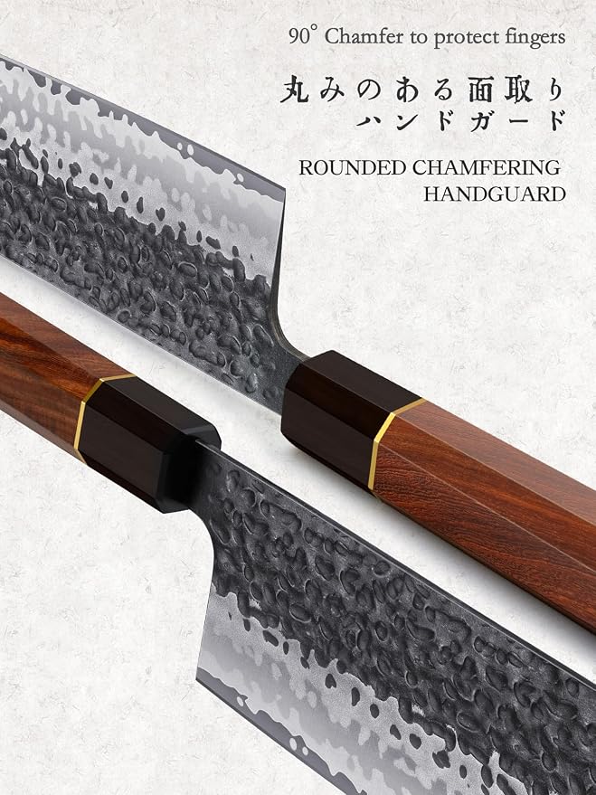 HOSHANHO 7" Nakiri Knife, Handcrafted Razor Sharp Meat Vegetable Cleaver | High Carbon Steel Asian Chopping Chef Knife, Multipurpose Vegetable Kitchen Knife with Gift Box for Men and Women