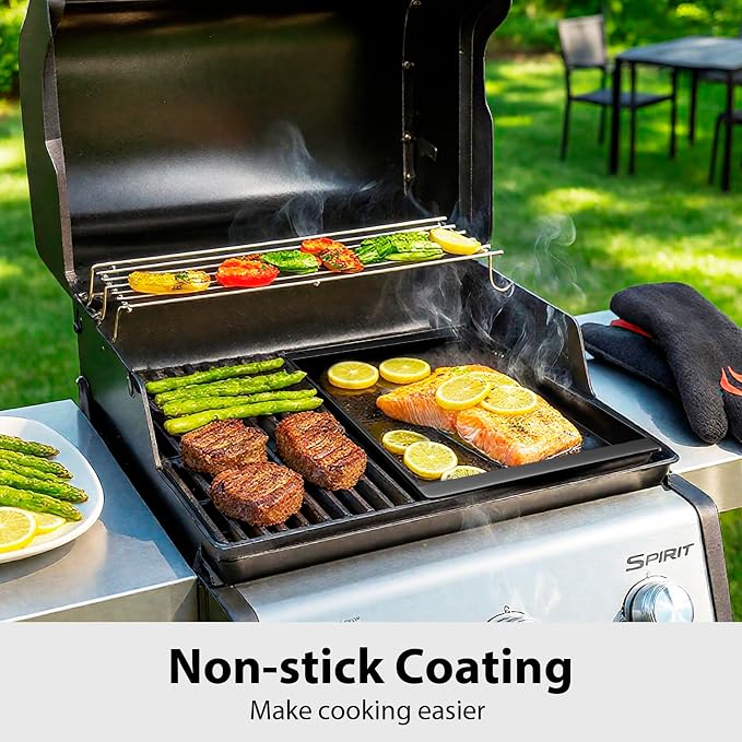 Utheer Ceramic Grill Griddle 7658 for Spirit 200 300 and Genesis Grills | Fits Spirit E210 E310 E320 and Genesis Silver B C, built for even heat, nonstick cooking, easy cleanup