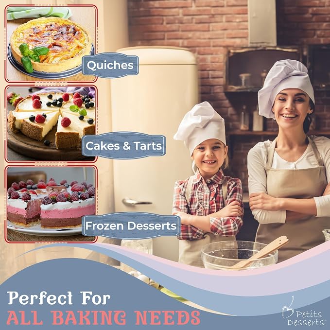Cheesecake Pan and Springform Cake Pan Set - 4, 7, 9 and 11 in, NONSTICK | with CAKE SLICER and TESTER; INSTANT POT – Compatible; Easy-open Latches for Cheesecakes, Layer Cakes, Quiches; for Gifting