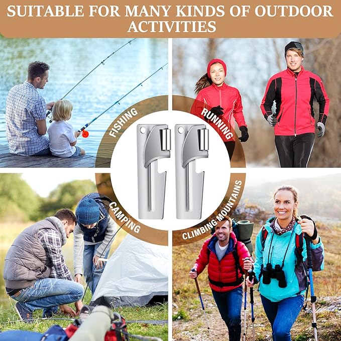40 Pack P-38 Can Opener Manual Stainless Steel Camping Can Opener Portable Kits Cans Tool for Travel Camping