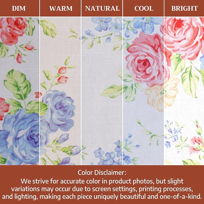 Maison d' Hermine Placemats Set of 4 Reusable 100% Cotton (13"x19") | Cloth Place Mats Washable Table Mats for Kitchen Dining Party Wedding Hotel Home Restaurant Spring Summer - Vintage Floral