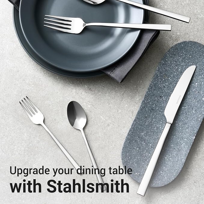 20-Piece Durable 18/10 Silverware Set, Stainless Steel Flatware | Dishwasher Safe, Service for 4, Spoons and Forks Set for Everyday Use, Home, Kitchen, Restaurant, Hotel, Party (Essen)