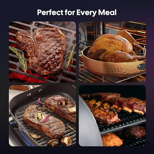 4-Probe Digital Meat Thermometer Wireless with Smart APP, Unlimited Range WiFi & Bluetooth Meat Thermometer for BBQ, Rotisserie, Oven, Grill, Smoker,and Air Fryer Cooking