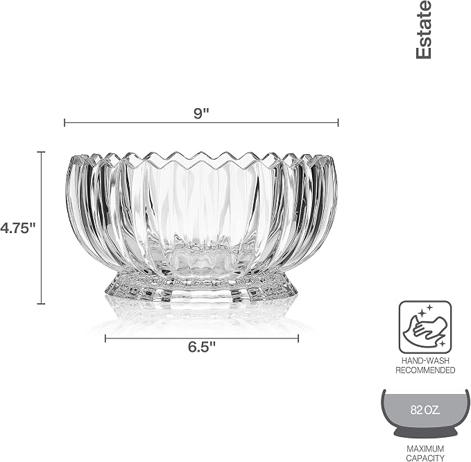 Mikasa Estate Crystal Footed Bowl, 9 Inch