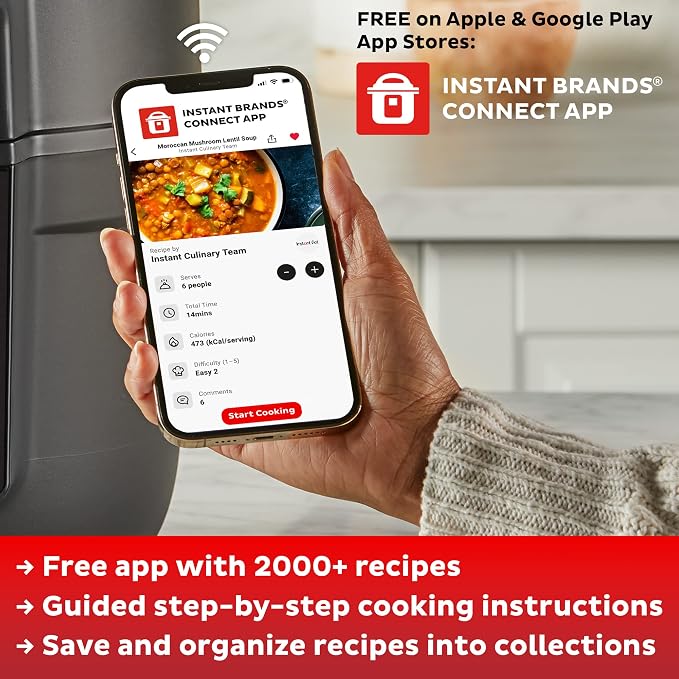 Instant Pot Vortex Plus 6QT ClearCook Air Fryer, Clear Windows, Custom Program Options, 6-in-1 Functions, Crisps, Broils, Roasts, Dehydrates, Bakes, Reheats, from the Makers of Instant Pot, Black