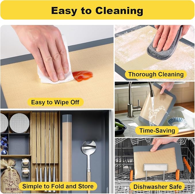 Silicone Baking Mat, 3 Pac Silicone Cookie Sheets for 2 Baking 16.5"L x 11.6"W and 1 Pc 11.81 "L x 8.27"W Reusable Baking Mat - Non-Stick Food Safe，Dark Gray Oven Baking Sheet