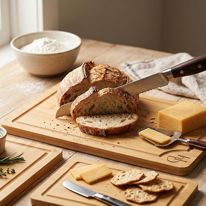 3 Piece Bamboo Cutting Board Set, Cutting Boards For Kitchen, Hampton Distribution