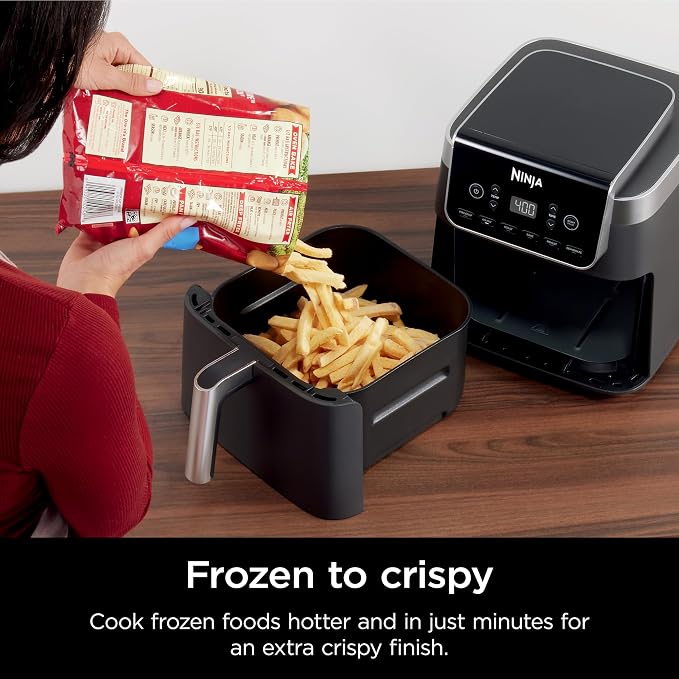 Ninja (Refurbished) Air Fryer Pro XL 6-in-1 with 6.5 QT Capacity, Max Crisp, Air Fry, Air Roast, Bake, Reheat, Dehydrate, Max Crisp Technology with 450F, Nonstick Basket & Crisper Plate (Renewed)