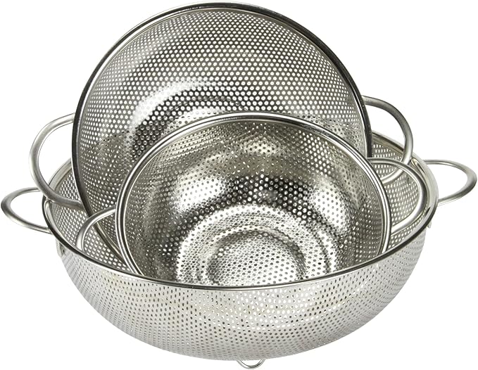 Chef Craft Select Microperforated Colander, 5 Quart, Stainless Steel