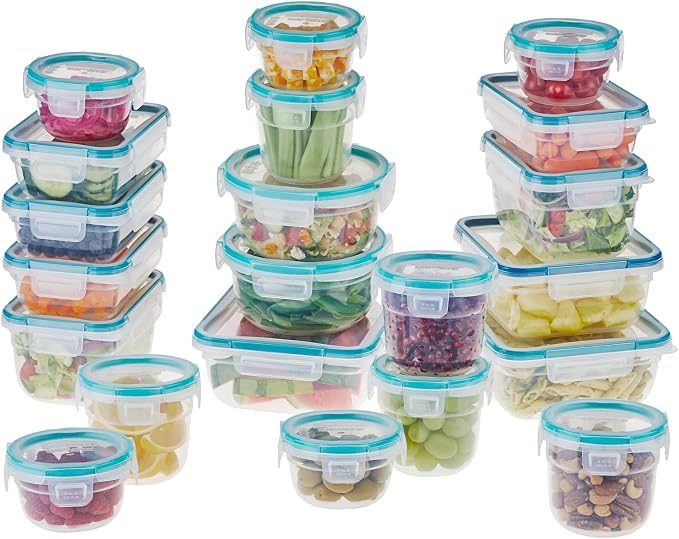 Snapware Plastic Total Solution (21-Pack) Large Food Storage Containers Set | Meal prep containers with plastic BPA-free lids with 4 locking tabs, microwave, dishwasher, & freezer safe