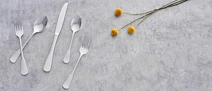 Oneida Colonial Boston Teaspoons, silverware set, Set of 4 5750004E | satin finish, dishwasher safe | cutlery set for kitchen and dining, utensil set, rust resistant, kitchen gifts for women