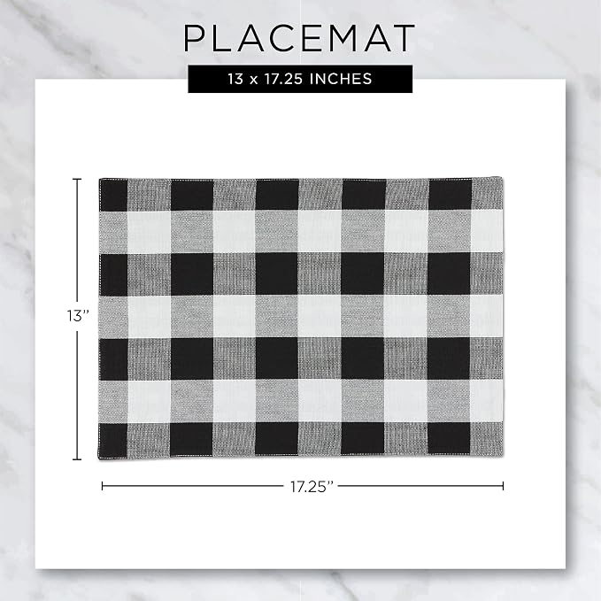 DII PVC Tabletop Collection Woven Indoor/Outdoor, Placemat Set, 13x17.25, Aqua, 6 Piece