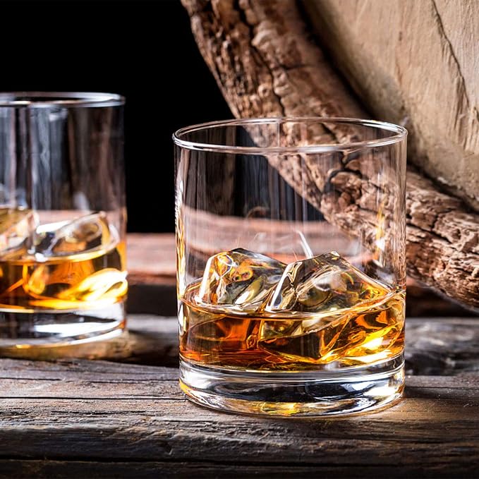 QAPPDA Whiskey Glasses 7oz, 12 Pack Old Fashioned Glass | Clear Premium Lead-Free Rocks Glass Tumbler For Drinking Bourbon, Scotch, Cognac, Cocktails