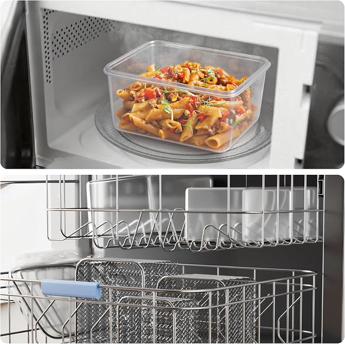 3 PCS Large Fruit storage Containers for Fridge Food Storage Containers | with Stainless Steel Colander Leakproof Dishwasher Microwave safe Produce Containers Keep Fruits Vegetable Berry Fresh longer