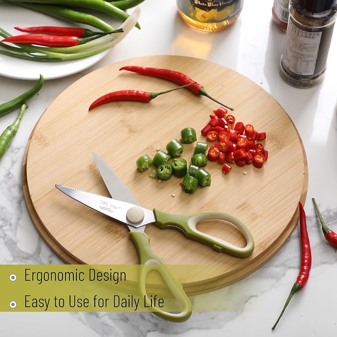 Mr. Pen- All Purpose Kitchen Shears with Protective Sheath, 2 pcs, 8 Inch | Dishwasher Safe, Stainless Steel Food Scissors with Micro-Serrated Blades, Soft Grip, Durable Utility Kitchen Shears