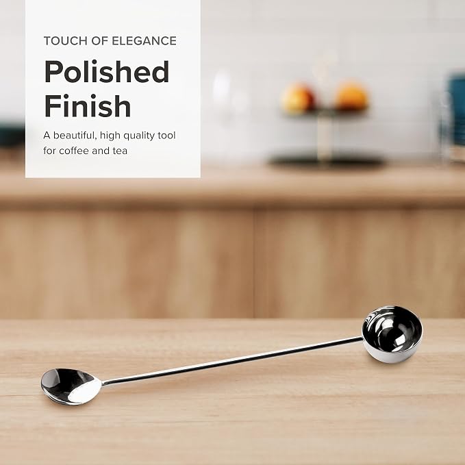 Frieling Coffee Spoon & Stirrer - 2-Tablespoon, Silver, 11-Inch Handle - Stainless Steel Measuring Scoop & French Press Stirring Spoon, Dishwasher Safe