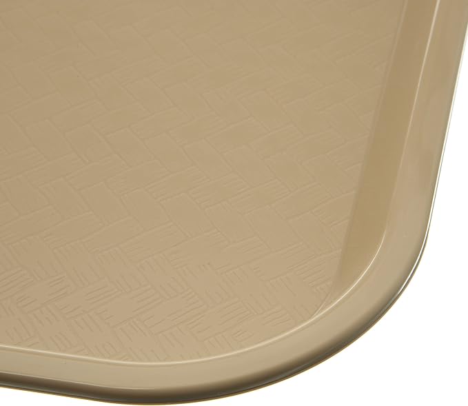 Carlisle FoodService Products Cafe Plastic Fast Food Tray, 14" x 18", Beige (Pack of 2)
