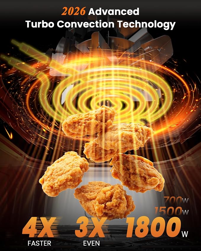Nuwave Brio Plus Air Fryer 8 Qt, New & Improved, PFAS-Free Ceramic Coating | 7 Digital One-Touch Modes: Air Fry/Bake/Roast/Dehydrate/Toast/Reheat/Preheat; 150 Presets; 50–400°F; 700/1500/1800W; CozyBlue