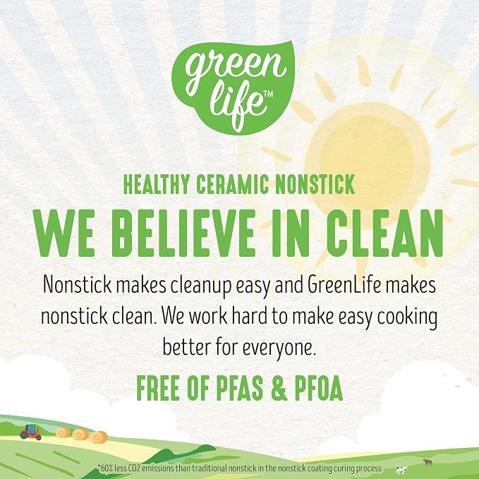 GreenLife 20" Extra Large Electric Griddle, Black | PFAS-Free Ceramic Nonstick Coating, Temperature Control, Removable Dishwasher Safe Drip Tray, Pancakes, Eggs, Omelet, Burgers