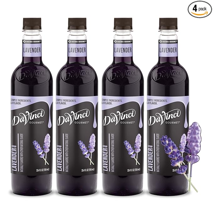 DaVinci Gourmet Lavender Syrup, 25.4 Fluid Ounces (Pack of 4)