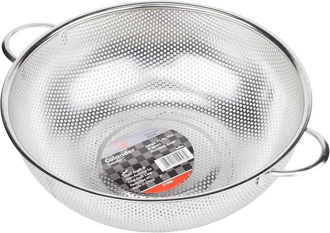 Chef Craft Select Microperforated Colander, 5 Quart, Stainless Steel