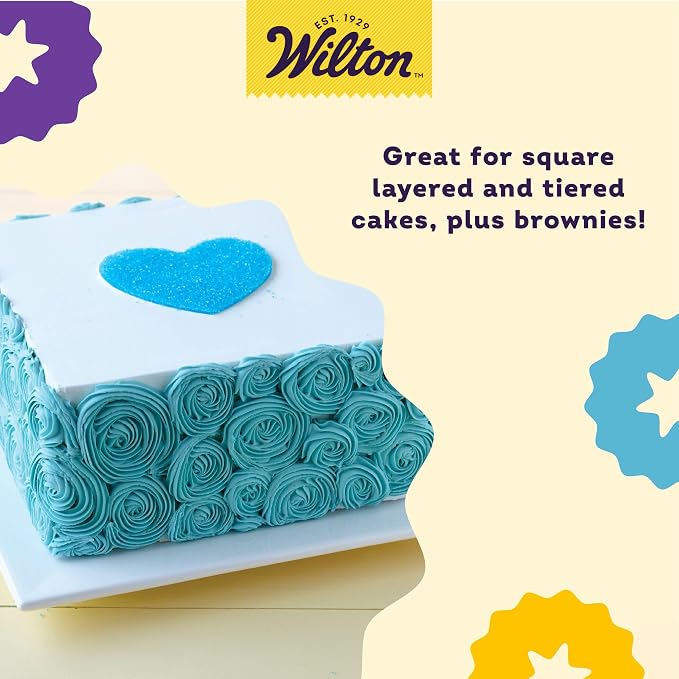 Wilton Aluminum Square Cake Pan, Even Heating, 8 x 8 in.