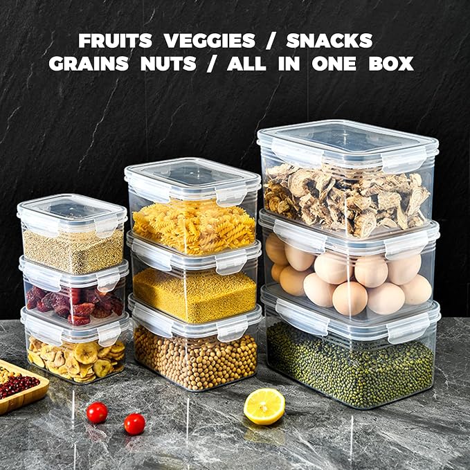 Fruit Storage Containers for Fridge, 3PCS Airtight Fruit & Vegetable Storage Containers with Removable Drain Basket, BPA-Free Berry Keeper, Stackable Refrigerator Organizer for Lettuce, Meal Prep