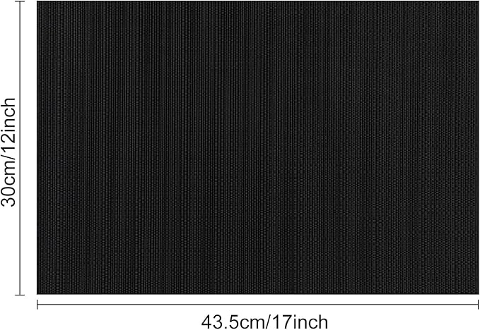 Myir JUN Placemats Set of 10 Kitchen and Dining Table Placemats | Vinyl Placemats Place Mats Indoor/Outdoor Set of 10 Washable Table Mats Non-Slip Place mats for Dining Table, Black