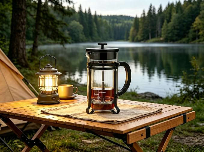 French Press Coffee Maker 34oz, Glass Coffee Press With Extra Filter-Black | Thickened Glass Stainless Steel, for Coffee, Cold Brew,Tea & Cocoa