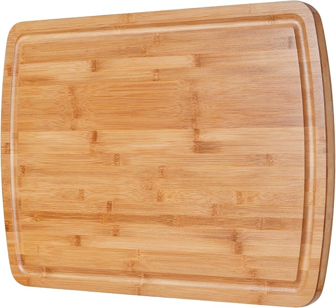 BEZIA 36"x24" Extra Large Bamboo Cutting Board, Heavy-Duty Stove Top Cover | Deep Juice Grooves, Pre-Oiled Finish, Massive Workspace for Professional Food Prep, Carving, Serving & Large-Scale Hosting