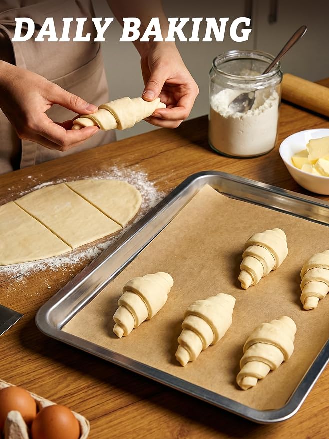 SMARTAKE 400 Pcs Parchment Paper Baking Sheets, Pre-Cut, 9x13 Inches | Unbleached Non-Stick Greaseproof Baking Paper, Oven Safe up to 450°F, for Frying Grilling Steaming Bread Cakes Cookies Meats