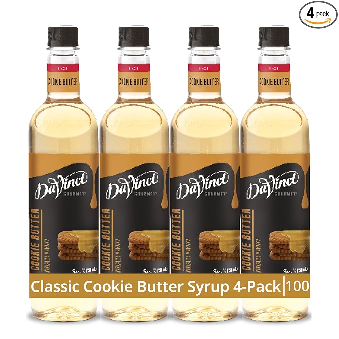 DaVinci Gourmet Cookie Butter Syrup, 25.4 Fluid Ounces (Pack of 4)