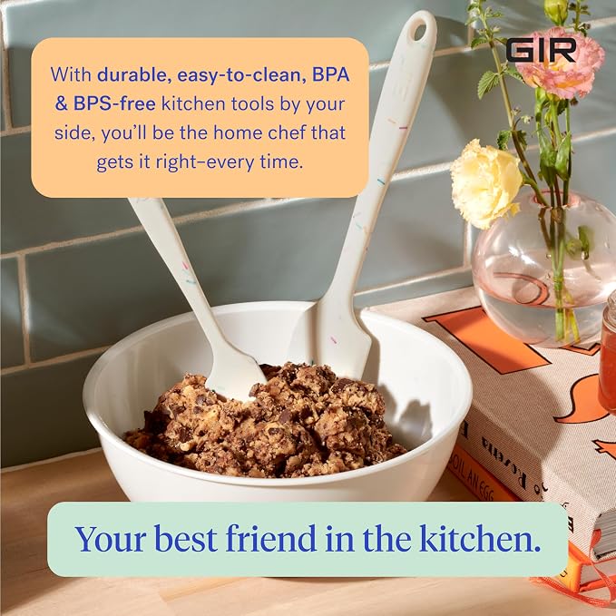 GIR: Get It Right Silicone Kitchen Spatula - Non-toxic Cooking Utensils for Nonstick Cookware, Cooking and Baking, Ultimate - 11IN - Studio White